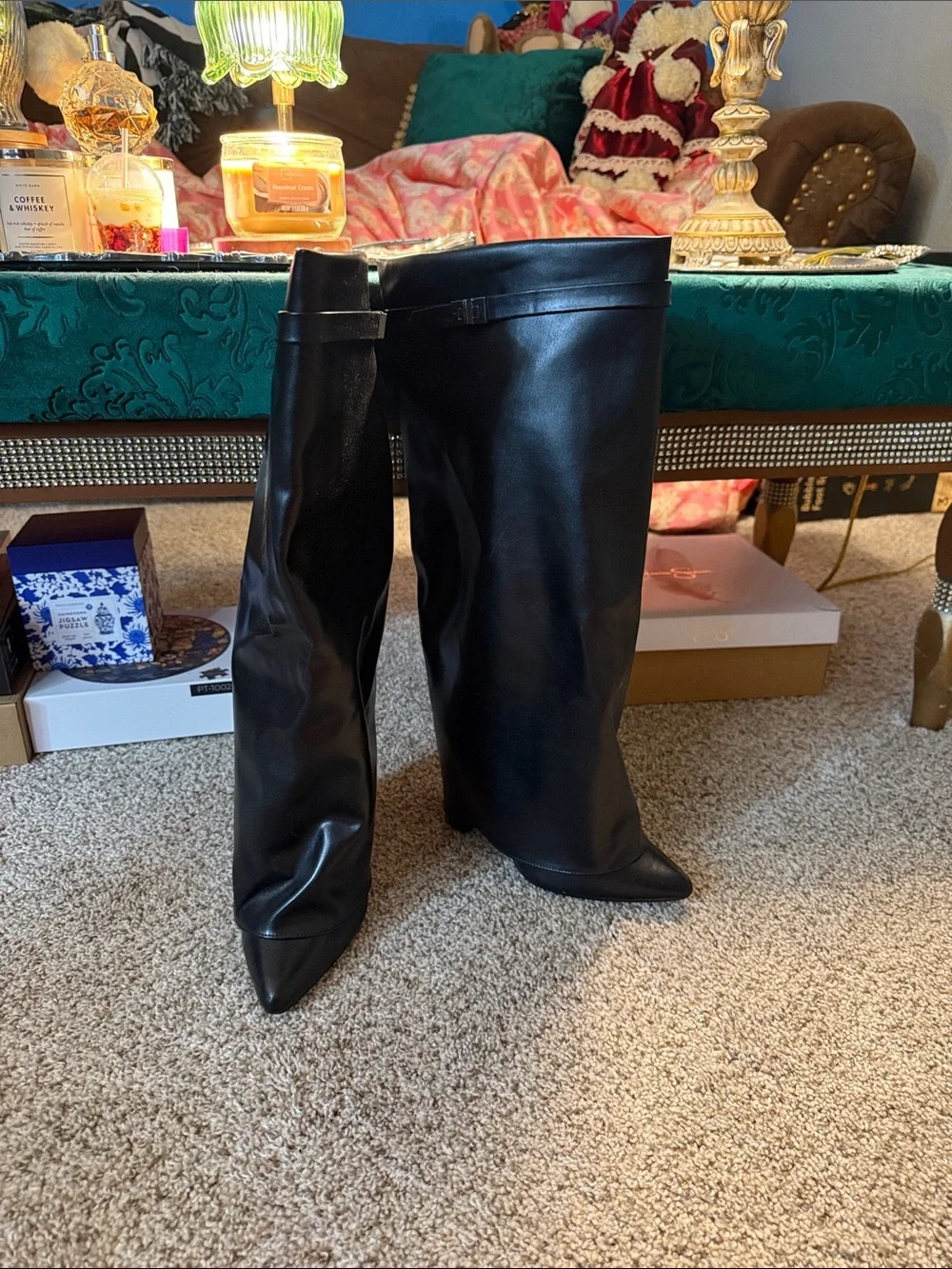 Black Pointed-Toe Boots - Women